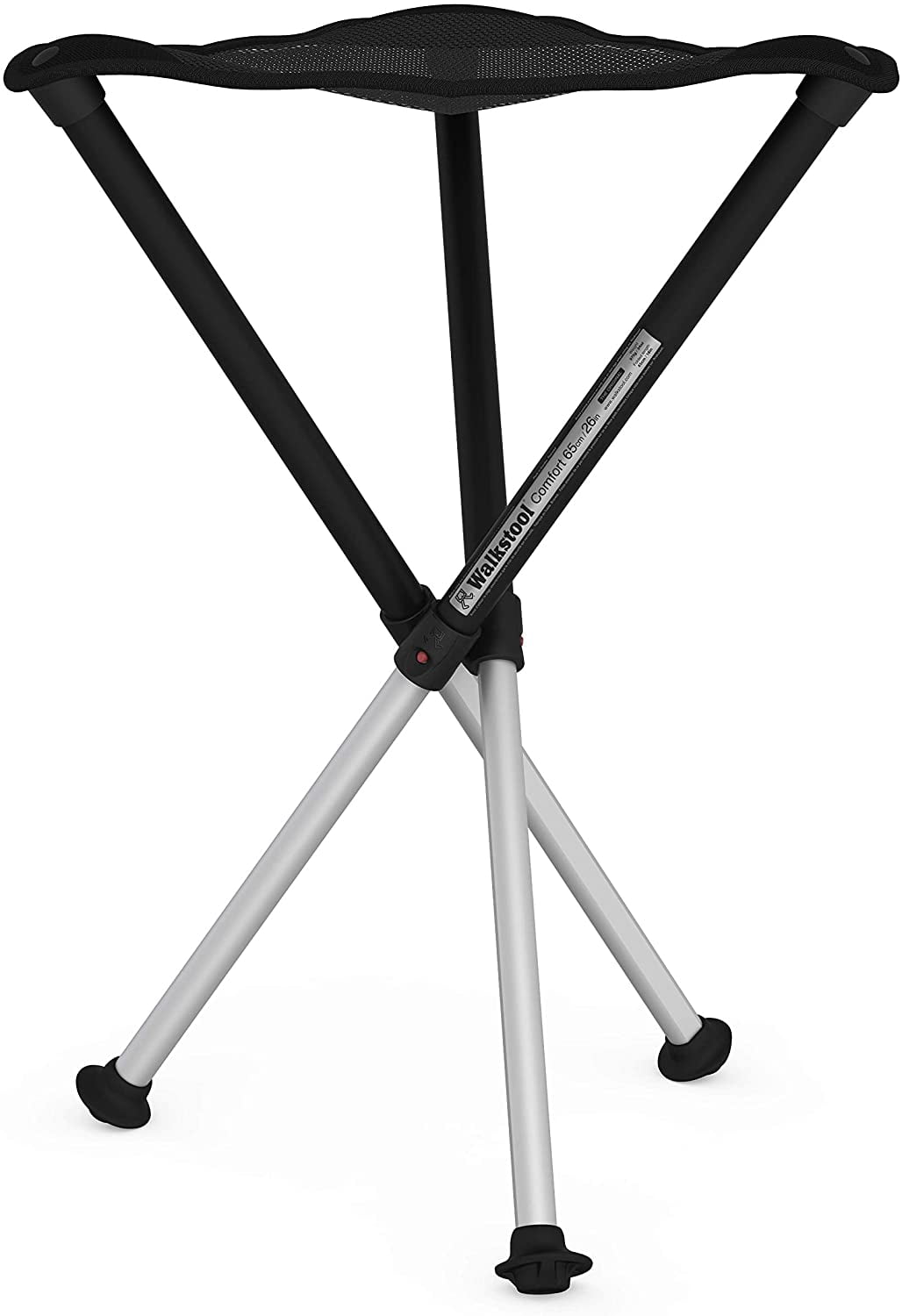 Comfort Black and Silver 18" Aluminum Folding Stool