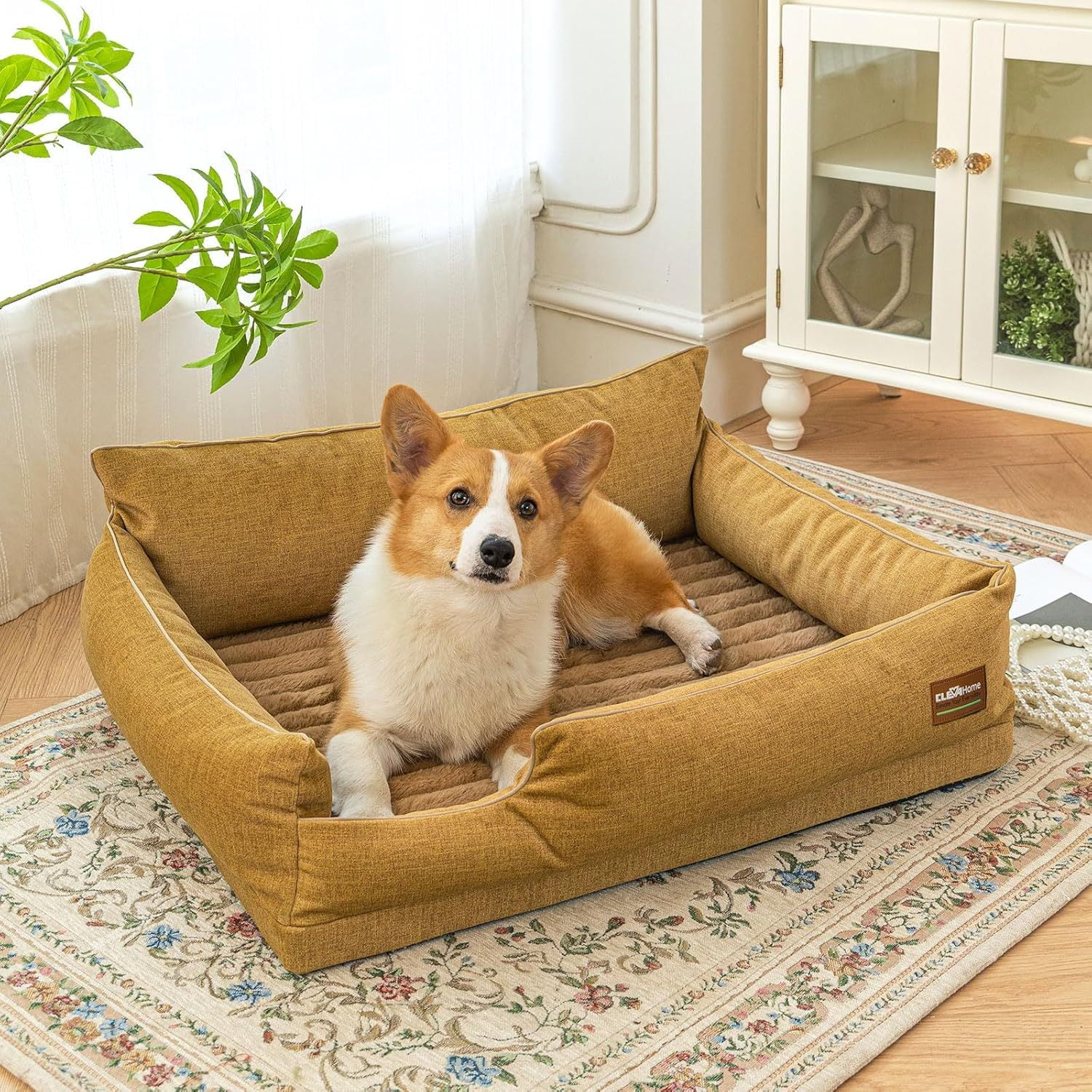 Comfort Orthopedic Dog Sofa Bed for Small Dogs and Cats – Washable Cover & Nonslip Bottom, Orthopedic Egg-Crate Foam Design