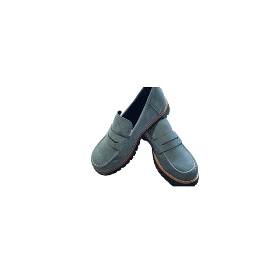 Comfort Platform Loafers for Women, Wide Width Slip-On Shoes with Chunky Heel, Fashion Casual Walking Shoes