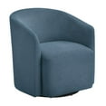 thumbnail image 1 of Comfort Pointe Amhurst Blue Fabric Swivel Barrel Accent Chair, 1 of 16