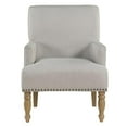 thumbnail image 1 of Comfort Pointe Anna Polyester Fabric Arm Chair with Turned Leg in Beige, 1 of 14