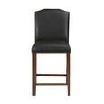 thumbnail image 1 of Comfort Pointe Bristol Stationary 24.5"H Faux Leather Counter Stool in Brown, 1 of 5