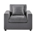 thumbnail image 1 of Comfort Pointe Casella Modern Charcoal Fabric Polyester Arm Chair, 1 of 7