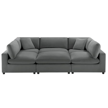 Comfort Pointe Casella Modular 6-Piece Nest in Charcoal Performance Fabric