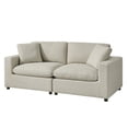 thumbnail image 1 of Comfort Pointe Casella Modular Beige Polyester Fabric 2-Piece Sofa, 1 of 12
