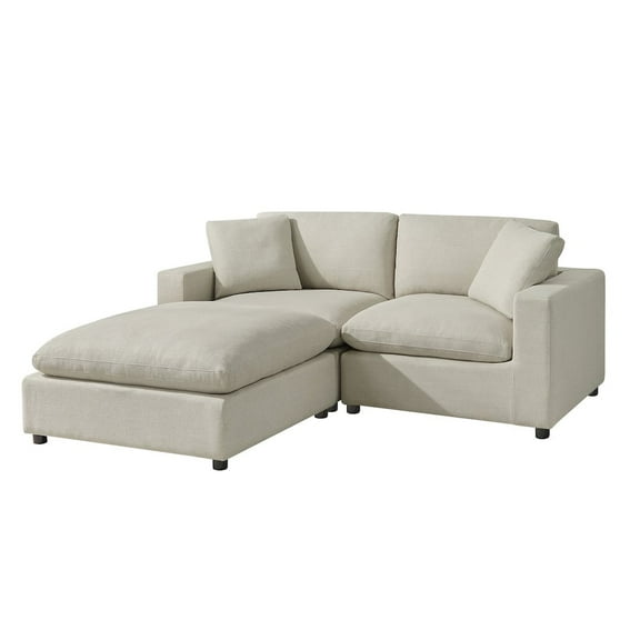 Comfort Pointe Casella Modular Beige Polyester Fabric 3-piece Chofa