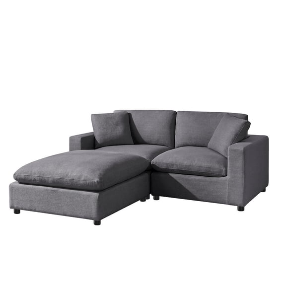 Comfort Pointe Casella Modular Charcoal Fabric 3-piece Chofa