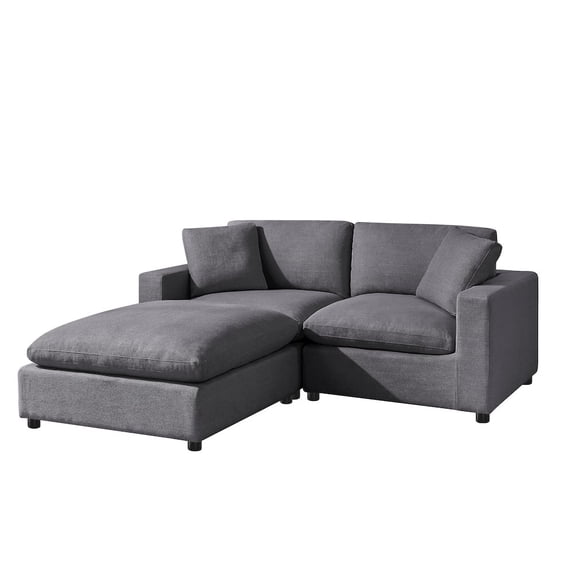 Comfort Pointe Casella Modular Charcoal Fabric 3-piece Chofa
