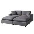 thumbnail image 1 of Comfort Pointe Casella Modular Charcoal Fabric 4-Piece Chofa Sectional, 1 of 14