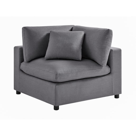 Comfort Pointe Casella Modular Charcoal Fabric 5-Piece Sectional