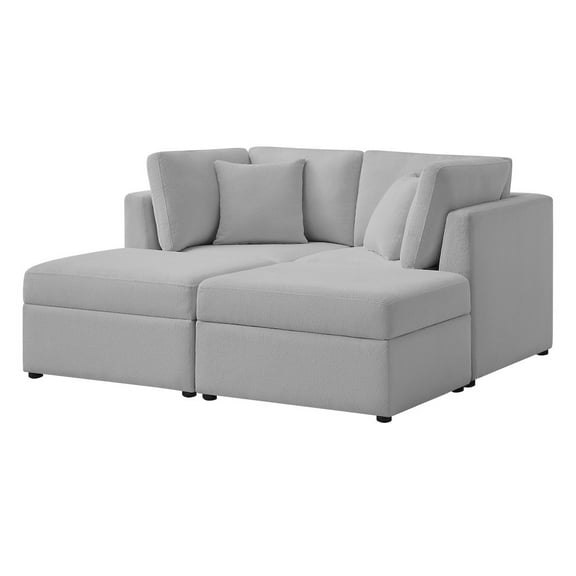 Comfort Pointe Chandler 4-Piece Gray Performance Fabric Chofa