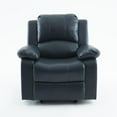 thumbnail image 1 of Comfort Pointe Clifton Faux Leather Glider Rocker Recliner, Midnight Blue, 1 of 23