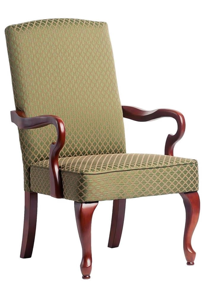 Comfort Pointe Derby Upholstered Green Jacquard Fabric Solid Wood ...