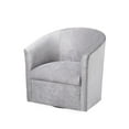 thumbnail image 1 of Comfort Pointe Elizabeth Silver Gray Microfiber Swivel Accent Chair, 1 of 3