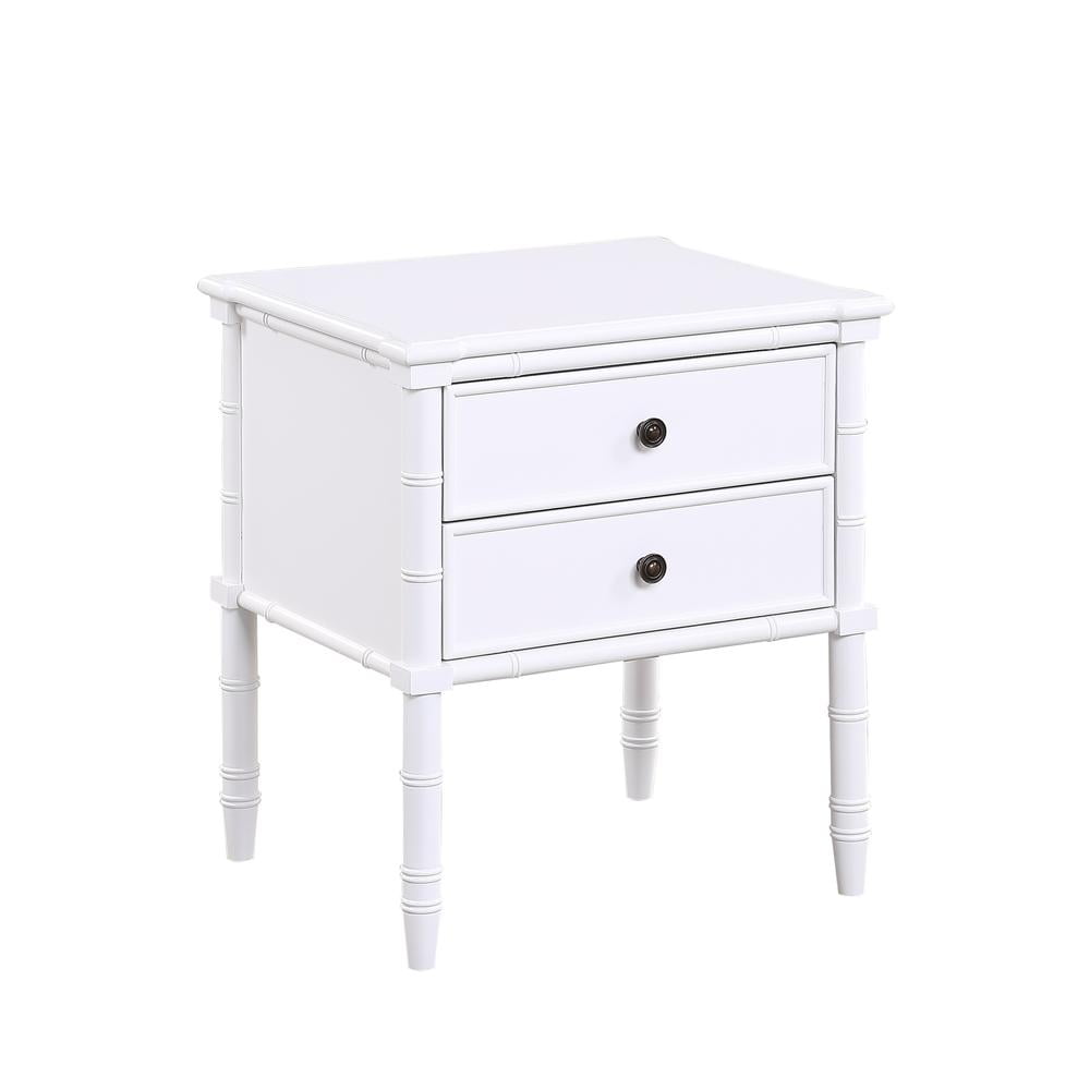 Comfort Pointe Ellison 2 Drawer Nightstand - White