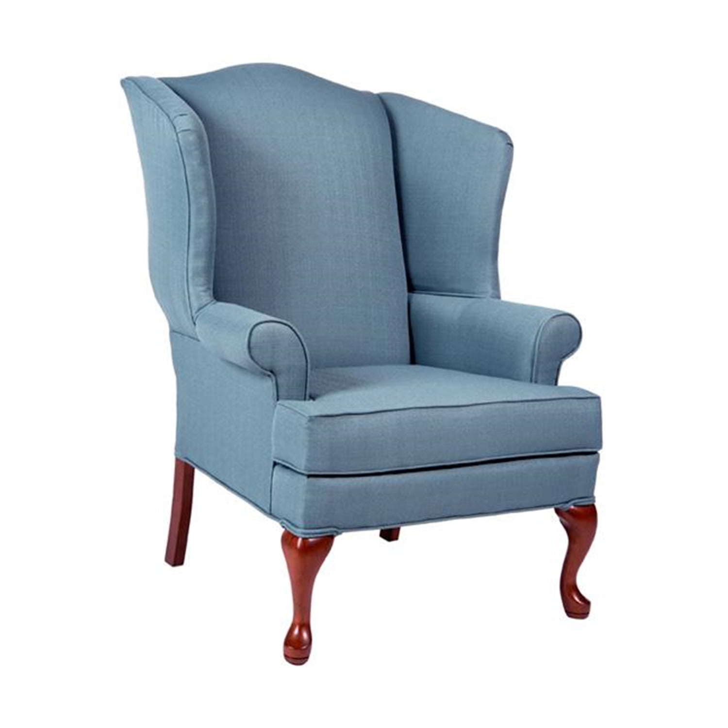 Traditional Erin Wingback Handcrafted Accent Chair in Blue