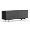 thumbnail image 1 of Comfort Pointe Graysen Black Laminate 4 Door TV Console, 1 of 16