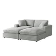 thumbnail image 1 of Comfort Pointe Julia 4-piece Chofa Sectional in Plush Gray Cord-like Fabric, 1 of 12