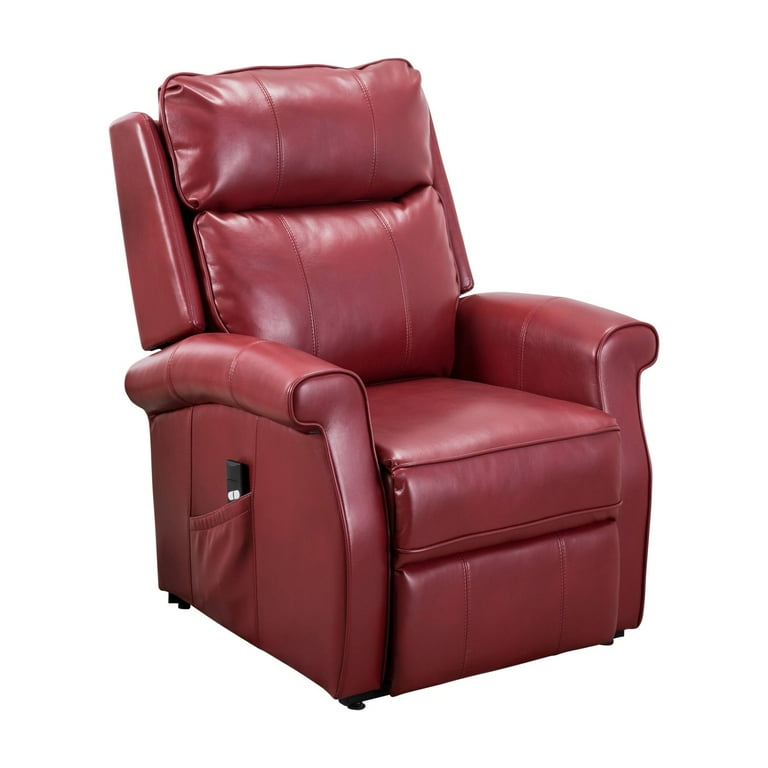 Comfort Pointe Lehman Red Faux Leather Traditional Lift Chair