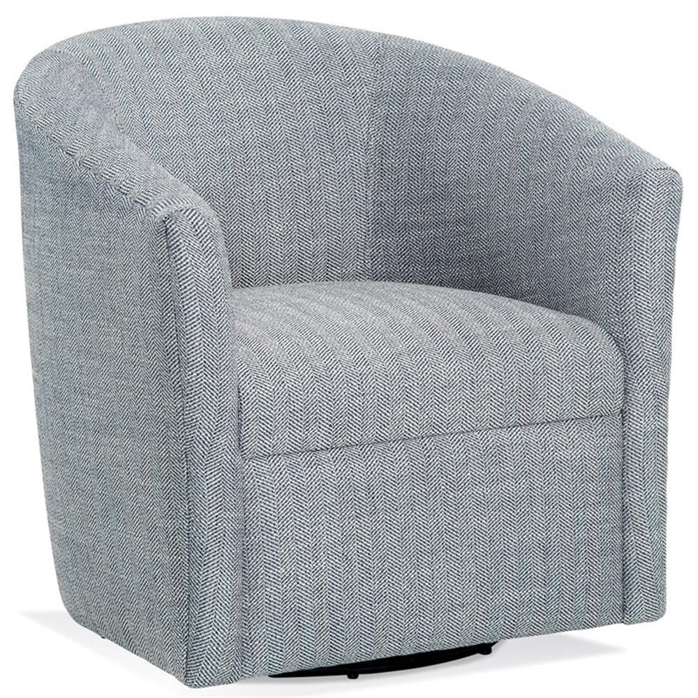 Indigo Barrel Swivel Accent Chair with Manufactured Wood Frame