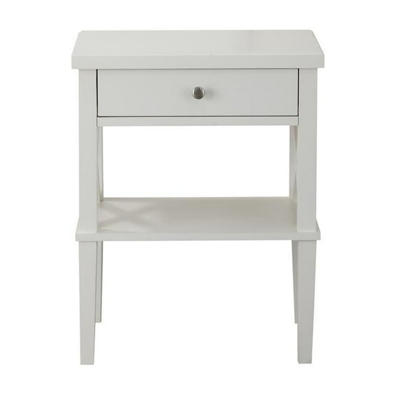 Comfort Pointe Marta White Finished Wood 1-drawer Nightstand