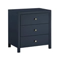 thumbnail image 1 of Comfort Pointe Nolan 3-drawer Midnight Blue Painted Wood Nightstand, 1 of 2