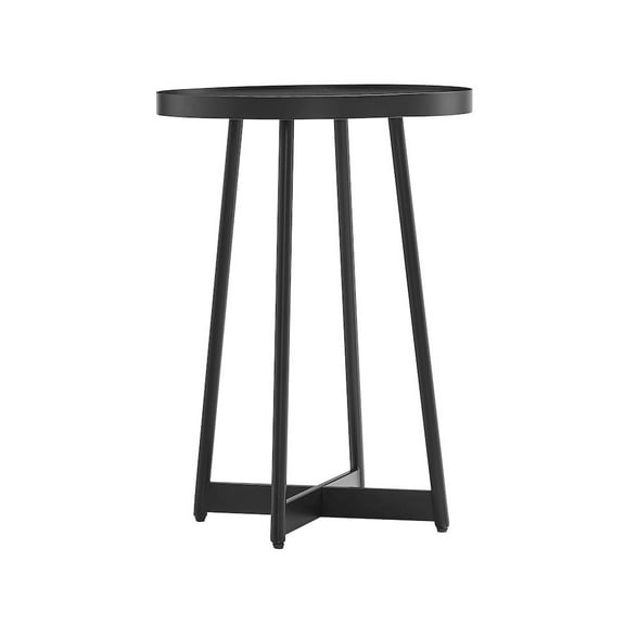 Comfort Pointe Rayne Modern Round Black Finished Metal Accent Table