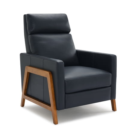 Comfort Pointe Reed Top Grain Leather Push Back Recliner - Midnight Blue