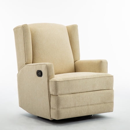 Comfort Pointe Serelda Beige Wingback Swivel Glider Recliner