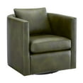 thumbnail image 1 of Comfort Pointe Sheldon Fern Green Faux Leather Swivel Barrel Chair, 1 of 12