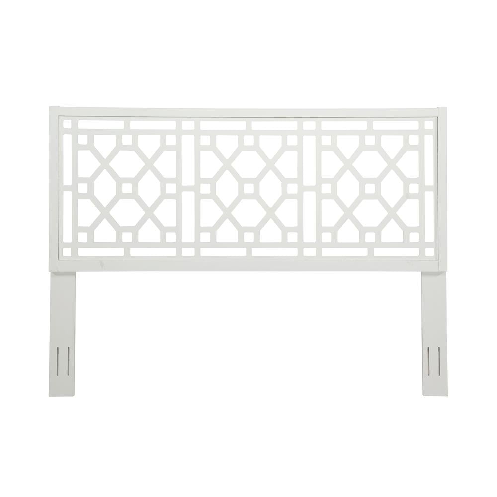 Comfort Pointe Thomas Chippendale White Wood Headboard