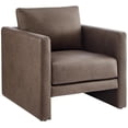 thumbnail image 1 of Comfort Pointe Tybee Espresso Faux Leather Modern Style Arm Chair, 1 of 10