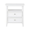 thumbnail image 1 of Comfort Pointe Walker White Wood 2-drawer Casual Storage Nightstand, 1 of 13