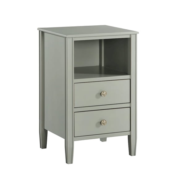 Comfort Pointe Winsley 2-drawer Antique Gray Painted Wood Storage Nightstand