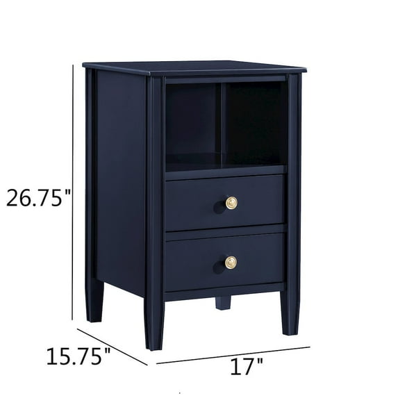 Comfort Pointe Winsley 2-drawer Midnight Blue Painted Storage Nightstand
