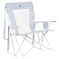 thumbnail image 1 of GCI Outdoor Comfort Pro Rocker XL Oversized Rocking Camping Chair with Cup Holder, Heathered Light Blue, 1 of 12