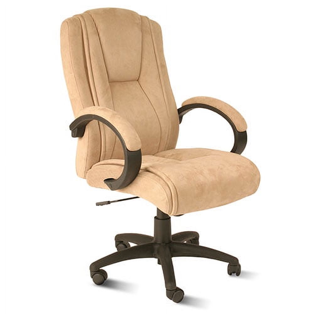 Comfort Products 60-0971 Padded Microfiber Fabric Executive Chair, Beige - image 1 of 3