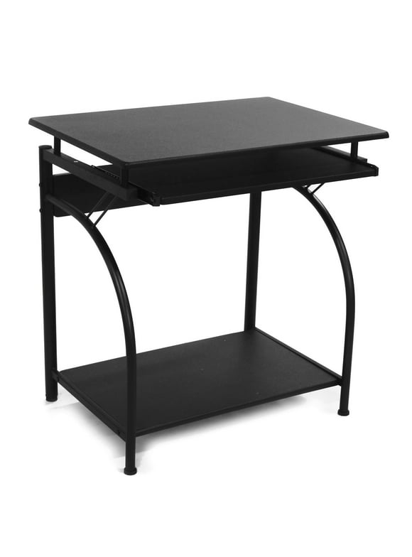 Comfort Products Stanton Computer Desk with Pull-out Keyboard Tray, Black