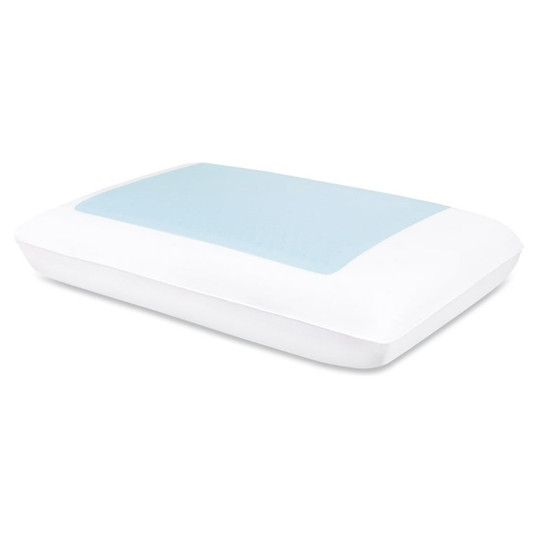Comfort Revolution Originals Blue Bubble Gel Memory Foam Cooling Bed Pillow Queen Size