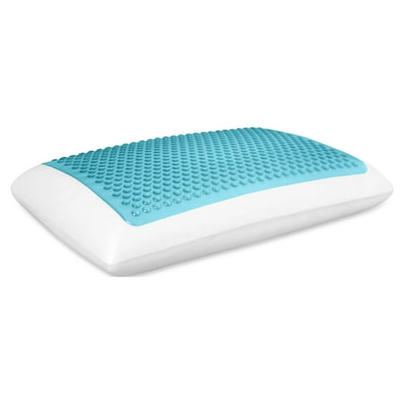 Comfort Revolution Originals Blue Bubble Gel + Memory Foam Cooling Bed Pillow, Standard Size