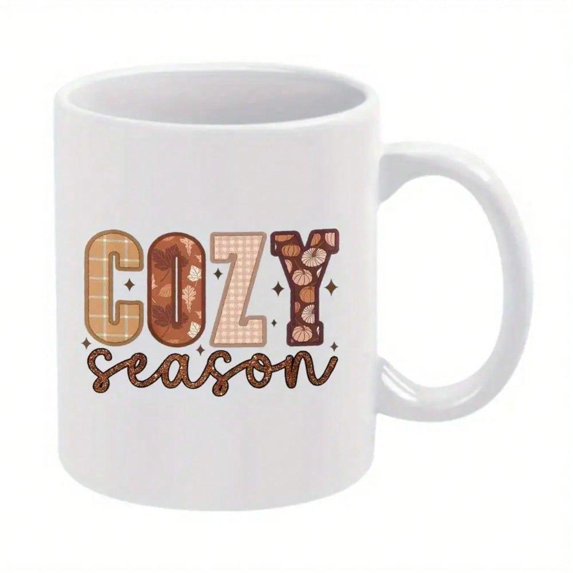 Comfort Season Pattern Printed 11oz Ceramic Coffee Mug Reusable Choice Coffee Enthusiasts Suitable As A Men And Women Reusable Insulated Cup Kitchen D