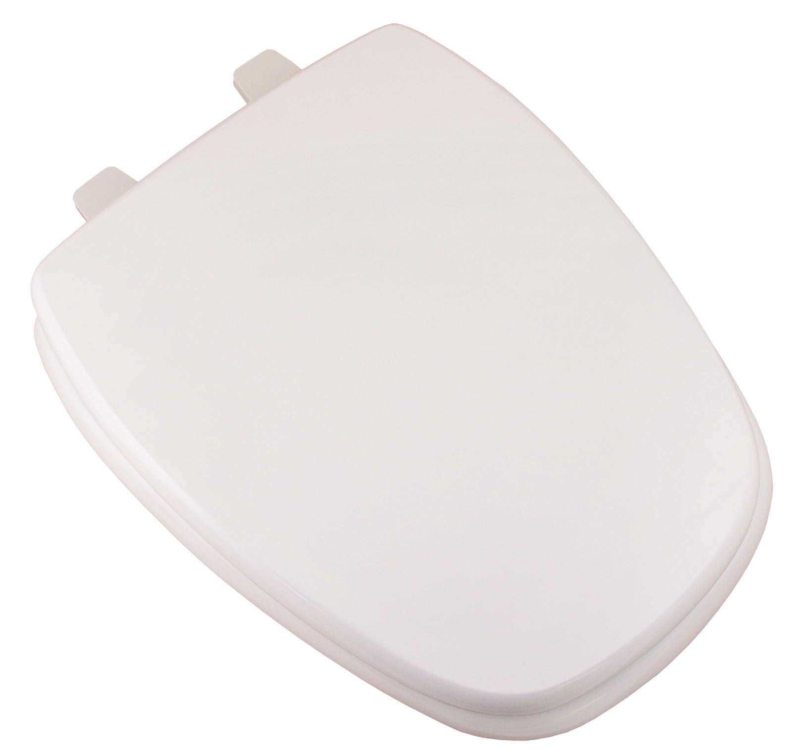 Molded Wood Seat, White, Elongated Closed Square Front with Cover,PartNo C050WD0