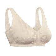 Comfort Sleep Bra, Front Closure, Beige, Size 36