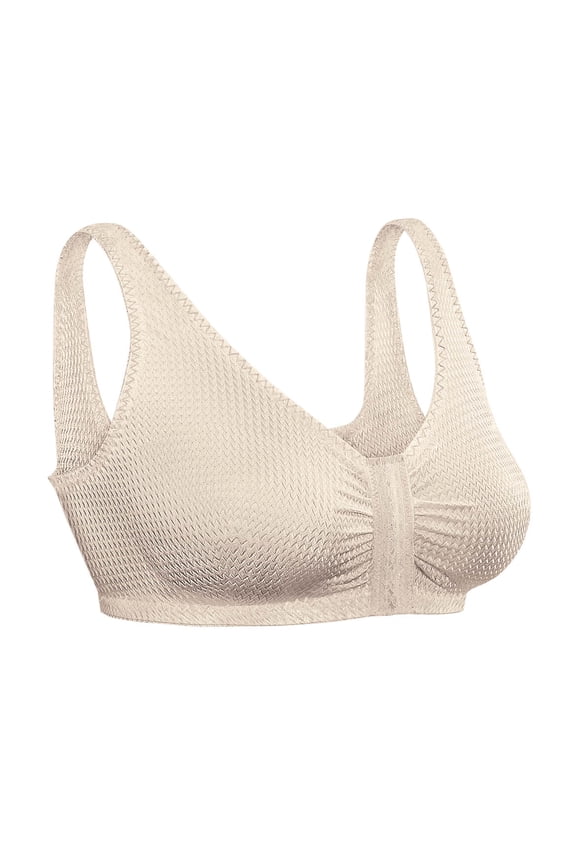 Comfort Sleep Bra, Front Closure, Beige, Size 42