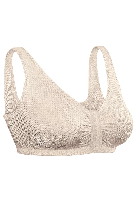 Comfort Sleep Bra, Front Closure, Beige, Size 46
