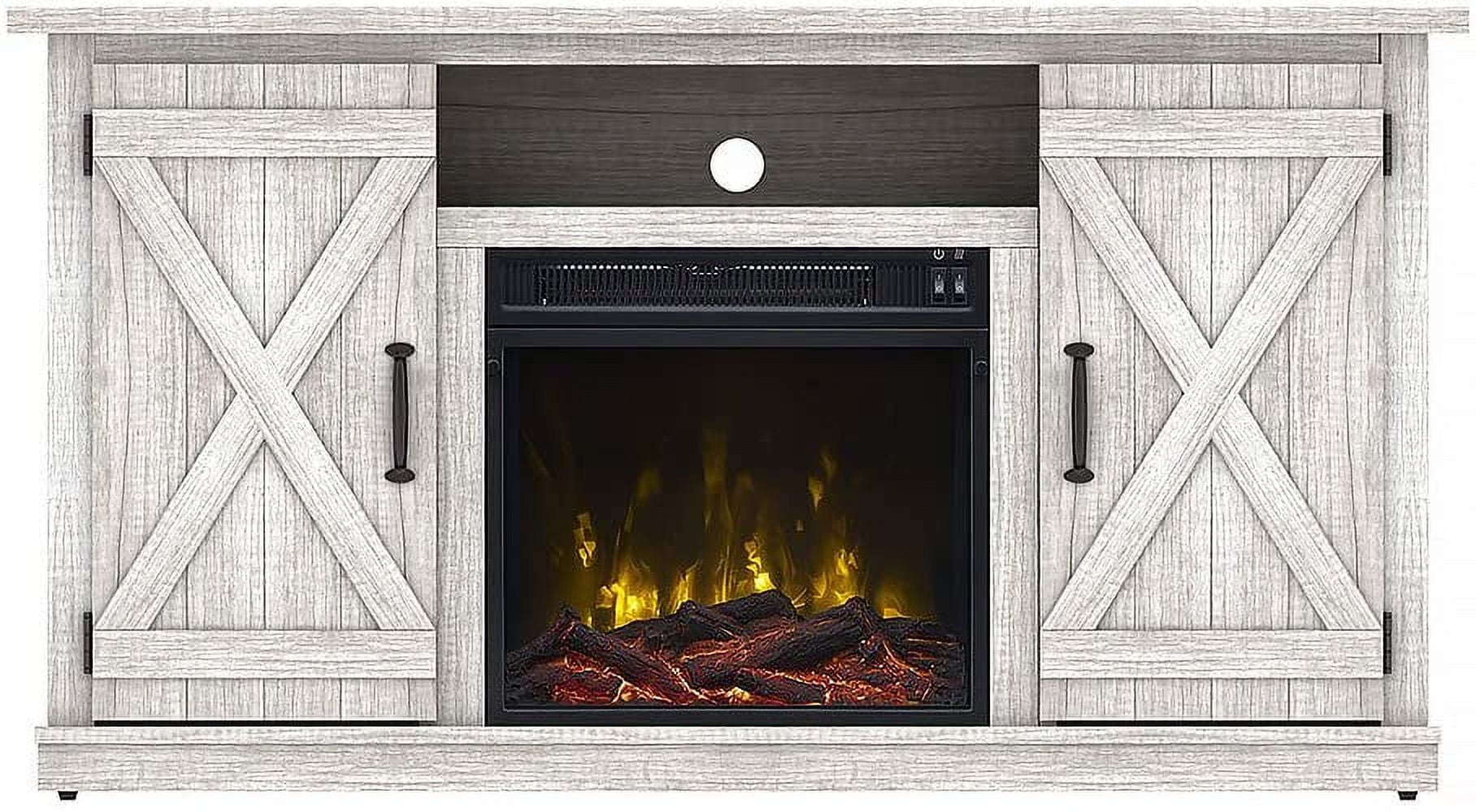 Comfort Smart Killian Electric Fireplace Media Console in Sargent Oak