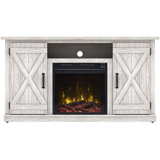 Comfort Smart Killian Electric Fireplace Media Console in Sargent Oak