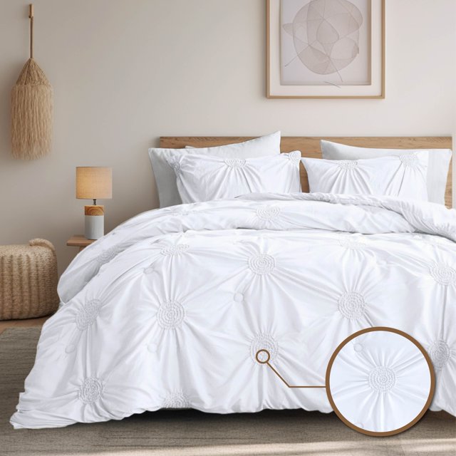 Comfort Spaces 2Piece Twin/Twin XL Comforter Set Microfiber White