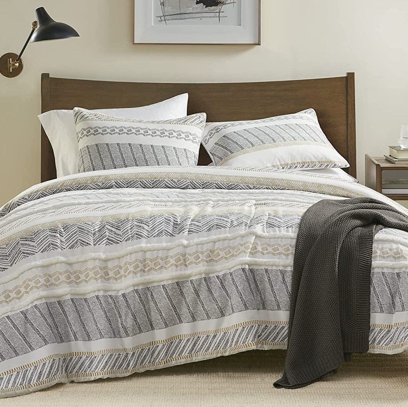 Comfort Spaces 3Piece King Comforter Sets Down Alternative Microfiber