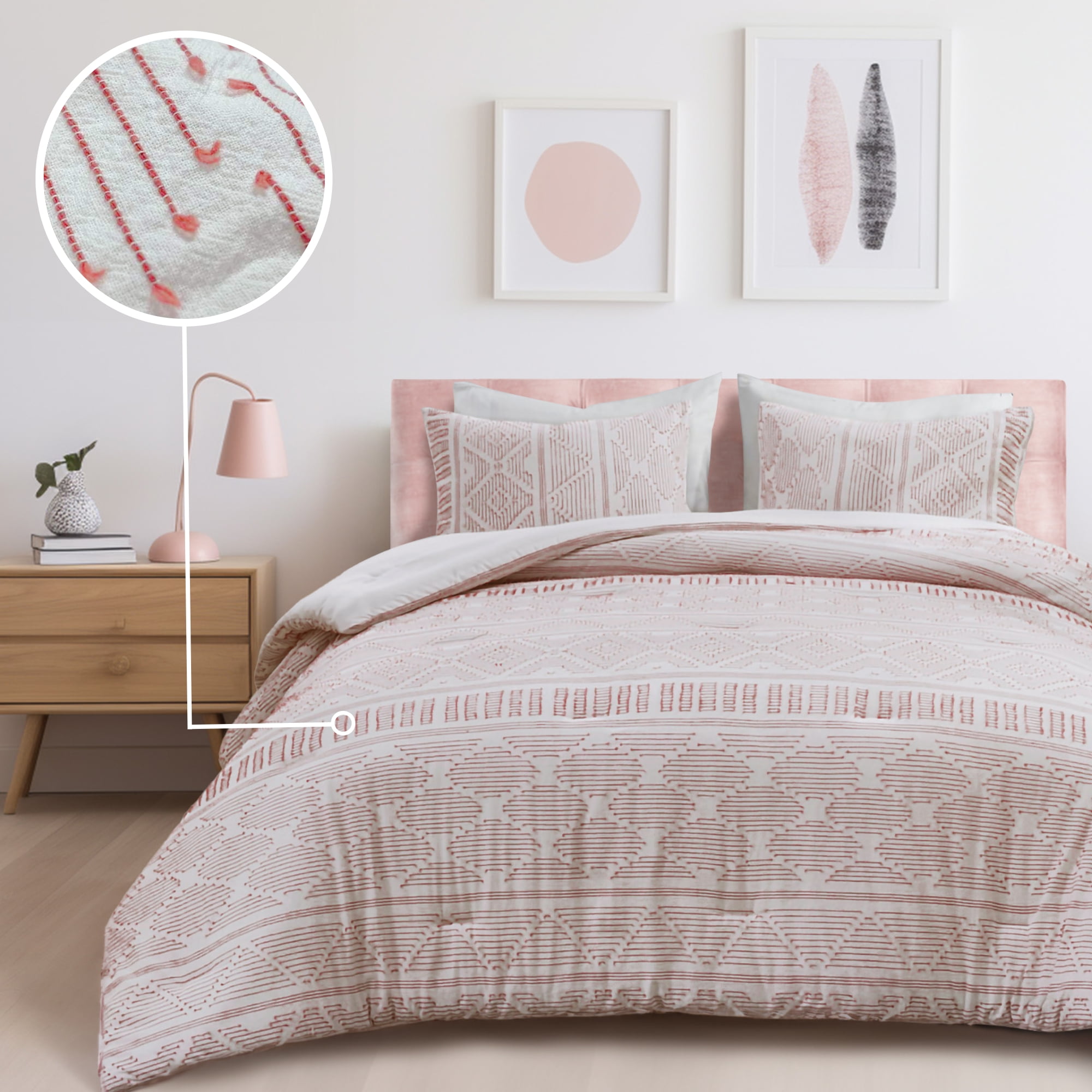 Comfort Spaces 3Piece Twin/Twin XL Cotton Comforter Sets Geometric